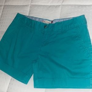 Turquoise women’s shorts